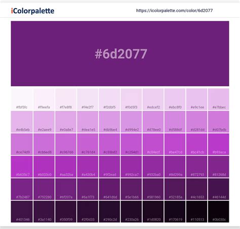 Pantone 259 C Color Hex Color Code 6d2077 Information Hsl Rgb