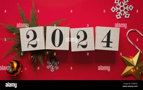 Merry Christmas And A Happy New Year 2024 Background 3d Rendering