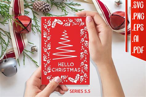 Christmas Card 5 5 Svg Eps Ai Png Pdf Graphic By Assalwaassalwa