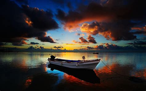 Personal, boats, lake, twilight, boat, sizes HD wallpaper | Pxfuel