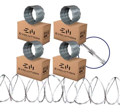 Cerca Concertina Dupla Clipada Arame P Muro Cm Metros