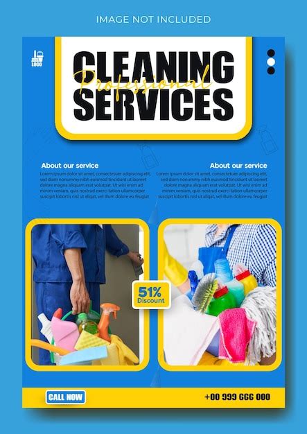 Premium Vector Cleaning Service Promotion Flyer Template