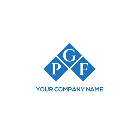 PGF letter logo design on WHITE background. PGF creative initials