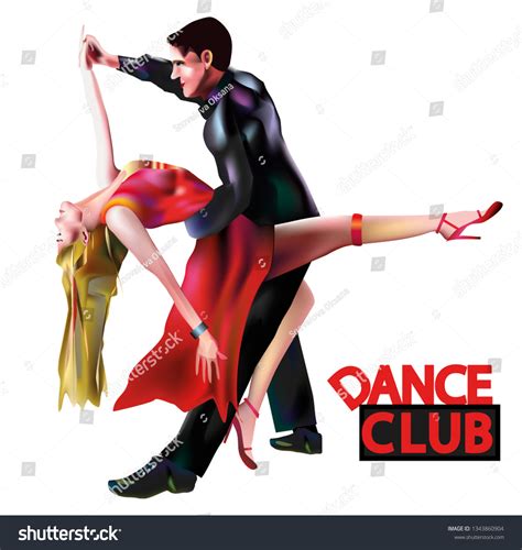 Dancing Couple Man Woman Spin Dance Stock Vector Royalty Free