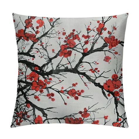 Dvbnli Nature Throw Pillow Cushion Cover Illustration Of Sakura