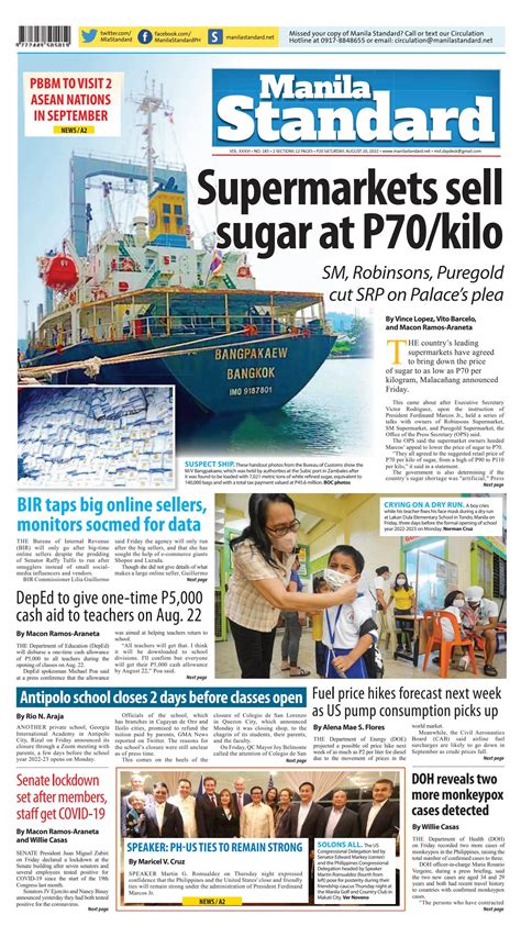 Manila Standard 2022 August 20 Saturday By Manila Standard Issuu