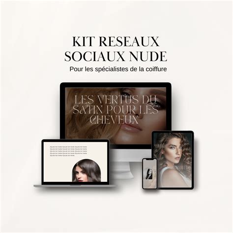 KIT réseaux sociaux feed COIFFURES NEUTRE NUDE aliaa illustration