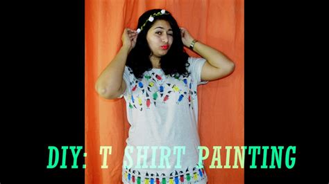 Diy T Shirt Painting Fingerprintdesign Youtube