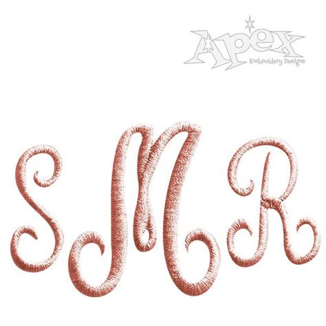 Classic Monogram Embroidery Font Large Apex Monogram Designs And Fonts