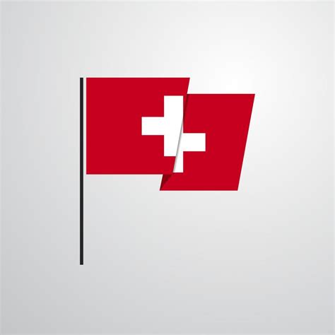 Switzerland waving Flag design vector 14258483 Vector Art at Vecteezy