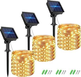 Kolpop Solar Fairy Lights For Outside Waterproof 3 Pack 96FT 240LED