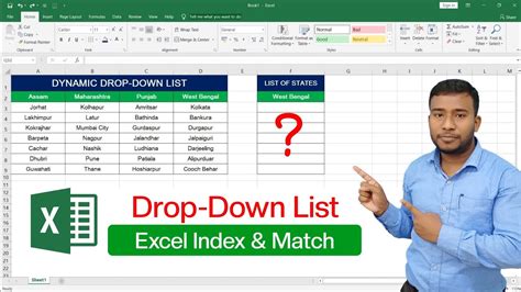 Index Match Formula Using Dynamic Drop Down List In Microsoft Excel