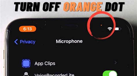 How To Turn Off Orange Dot On Iphone Youtube