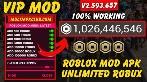 🚀 Roblox Mod Apk Unlimited Robux Hack Get Free Robux Now 🔥 Youtube