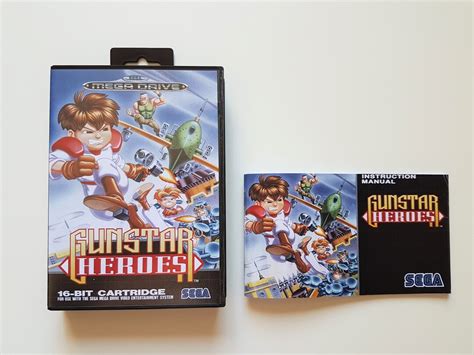 Box Cover Manual Gunstar Heroes Megadrive Pal Version Repro Etsy