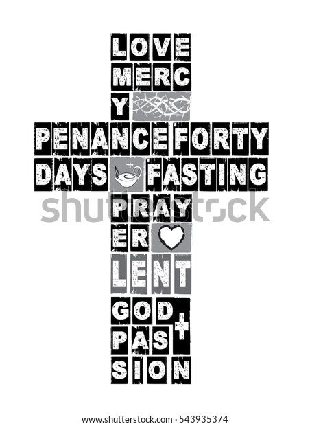 Lent Cross Christian Lent Season Vector Stock Vector (Royalty Free) 543935374