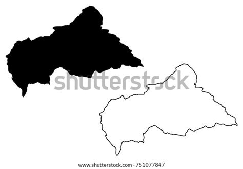 Central African Republic Map Vector Illustration Stock Vector Royalty