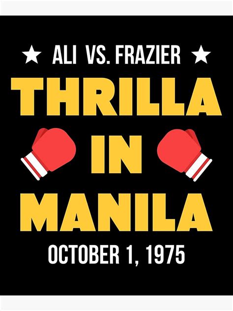 "Muhammad Ali - Thrilla In Manila" Poster for Sale by SQWEAR | Redbubble