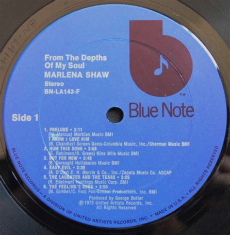 Marlena Shaw From The Depths Of My Soul Lp Hip Tank Records