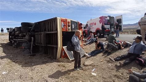 Aparatosa Volcadura En Carretera A Delicias Deja 36 Lesionados Norte