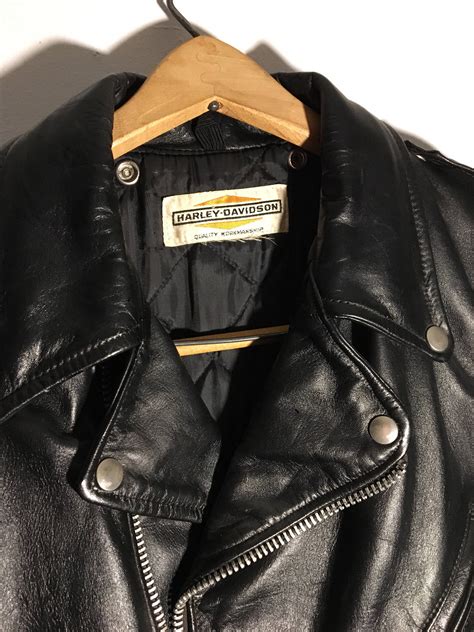 60s Harley Davidson Leather Biker Jacket Wow Goth Punk - Etsy