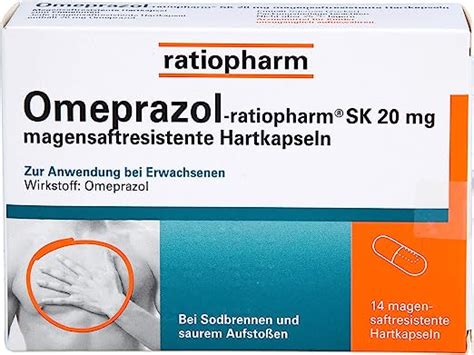 Omeprazol Ratiopharm SK 20 Mg Bei Sodbrennen Kapseln 14 St Kapseln