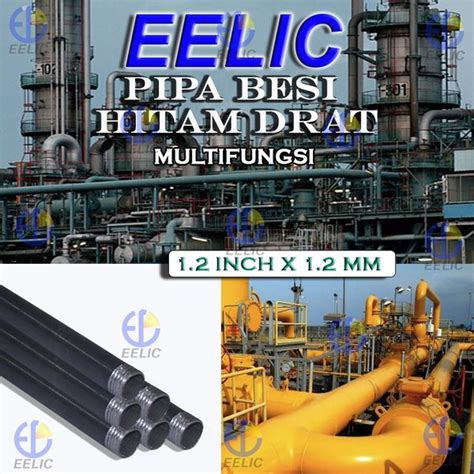 Jual Eelic Pbd I Inchx Mm Pipa Besi Hitam Drat Bulat Polos Per