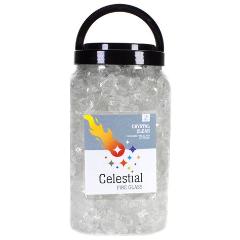 Crushed Fire Glass Crystal Clear 12 To 34 10 Lb Jar