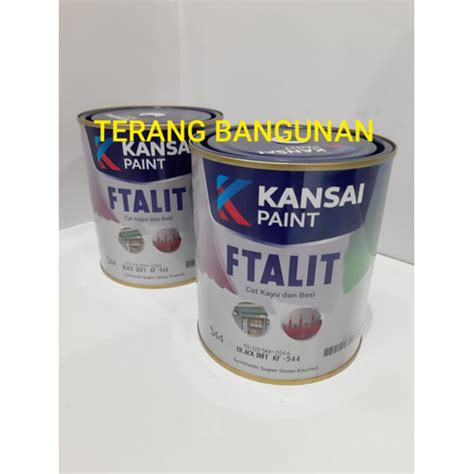 Jual FTALIT KANSAI PAINT CAT KAYU DAN BESI 1KG BLACK DOFF WHITE DOFF