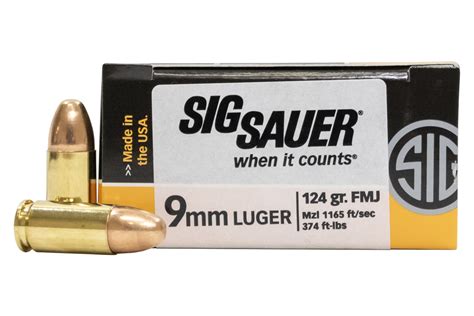 Sig Sauer Mm Luger Gr Fmj Elite Ball Box Sportsman S Outdoor