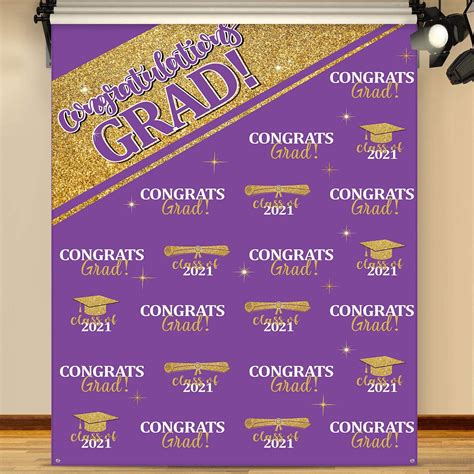 2021 Graduation Party Backdrop Banner Decoration Large Fabric Shining