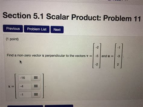 Solved Find A Non Zero Vector X Perpendicular To The Vectors Chegg