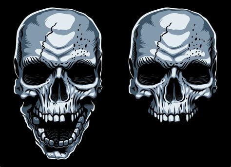 skull evil mascot  vector art  vecteezy