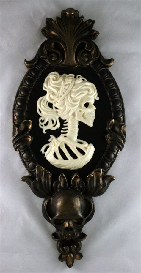 Gothic Victorian Lady Skeleton Cameo Bone By Necroticcreations