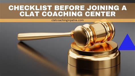 Checklist Before Joining A CLAT Coaching Center