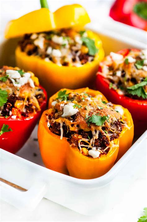 Southwest Quinoa Stuffed Bell Peppers Aberdeenskitchen Aberdeen