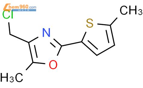 202595 63 9 4 Chloromethyl 5 methyl 2 thiophen 2 yl oxazoleCAS号