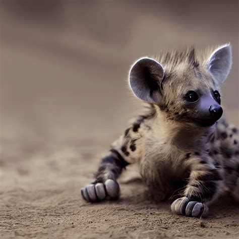 Cute Baby Hyena Digital Graphic · Creative Fabrica