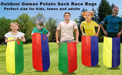 Potato Sack Race Bags Backyard Lawn Games For Kids Adults Field Day