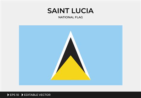 Illustration Of Saint Lucia National Flag 3558721 Vector Art At Vecteezy