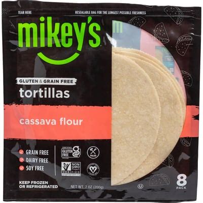 MIKEY S Mikeys Gluten Grain Free Cassava Flour Tortillas 7 Ounces