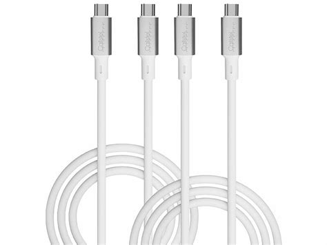 Callstel USB C To USB C Kabel 2er Set Ultraflexible Silikon Lade