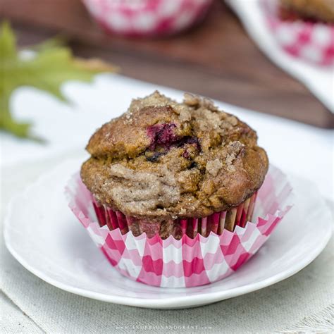 Pumpkin Spice Cranberry Muffins With Streusel Topping Anderson Grant