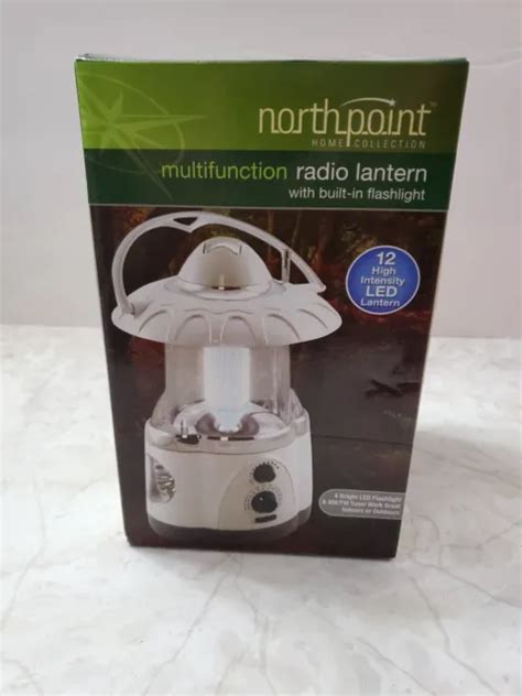 Northpoint 12 Led Lantern W4 Led Flashlight Amfm Radio White Battery