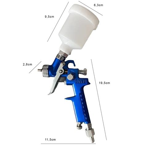 Pistola De Pintura Mini HVLP 4580 Por Gravidade Profissional H 2000