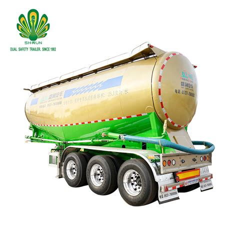 Utility Bulk Cement Tank Dry Powder Transport Tanker Truck Trailer