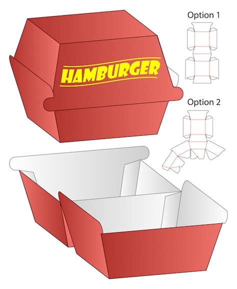 Premium Vector | Box cut out template, die cut template design.