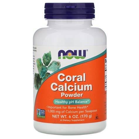 Now Foods Coral Calcium Powder 6 Oz 170 G Iherb