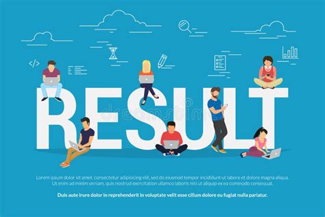 Result Achievement Concept Vector Illustration Of Business People Stock