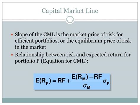 PPT - Capital Market Line PowerPoint Presentation - ID:468447